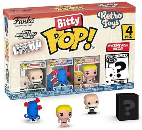 889698754491 – Colis de 12 pcs : Bitty Pop! Retro Toys Mr. Monopoly 4 Pack – Grossiste Funko