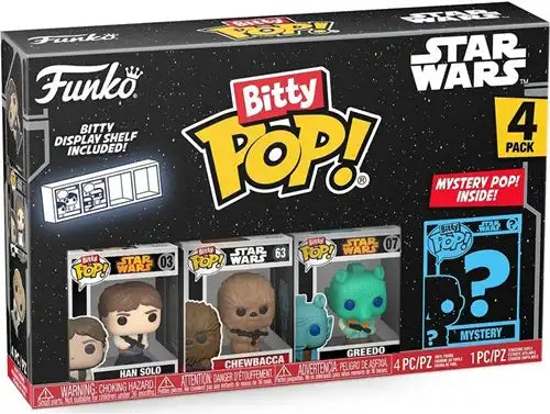 889698715133 – Colis de 12 pcs : Bitty Pop! Star Wars Han Solo 4-Pack – Grossiste Funko