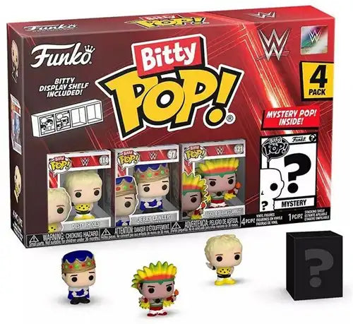 889698754620 – Bitty POP! WWE Dusty Rhodes 4-Pack 9,5x14cm (colis de 3 pcs) dispo Simcha.fr