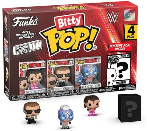 889698754637 – Bitty POP! WWE Razor Ramon 4-Pack 9,5x14cm (colis de 3 pcs) dispo Simcha.fr