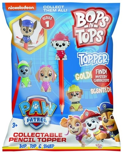 Bops-N-Tops Paw Patrol Pencil Topper 4cm in Blindbag 10x13cm