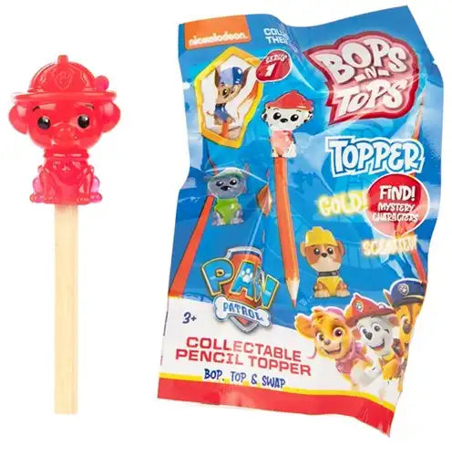 5056219076767 – Bops-N-Tops Paw Patrol Pencil Topper 4 cm cheap in packs of 24 blindbags 