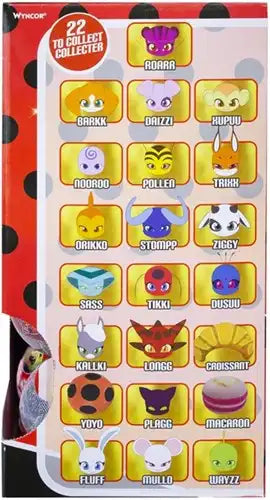 0840331914344 – Miraculous Mira Ball Surprise avec peluche 12 cm – Display de 24 balles surprises Ladybug et Chat Noir