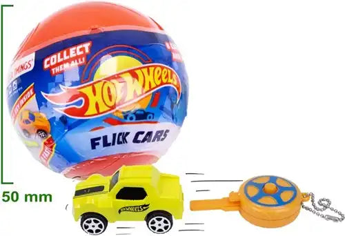 8053306200164 – Capsules 50 mm Hot Wheels Flick Cars avec clé de lancement – Colis de 20 pièces