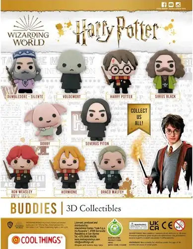 8053306202427 lot de 20 Capsules 65 mm Harry Potter Buddies – Figurines 3D à collectionner sous licence officielle Wizarding World