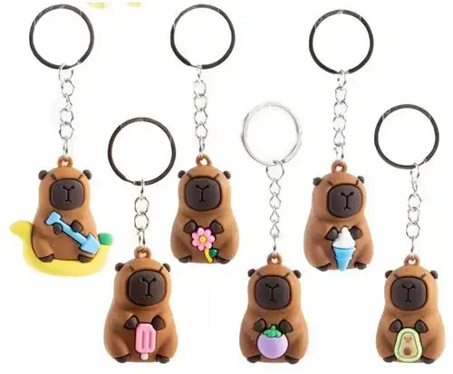 8720847746894 – Capybara Porte-clés 3D assorti 5 cm (colis de 12 pcs) dispo Simcha.fr