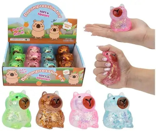 8720847747150 – Lot revendeur de 12 Capybara Slow-Rise 6,5 cm en présentoir (12) – Jouets anti-stress squishy grossiste