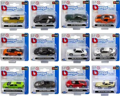 Burago Die Cast Auto 1:64 27 assortis