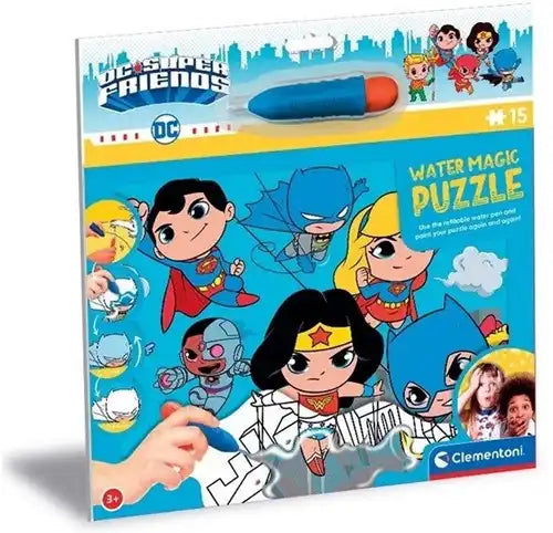 8005125222438 – Clementoni DC Super Friends Water Magic Puzzle 15 pièces (colis 12)