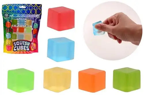 8711866246243 – 1 pc Sachet 12 Cubes anti-stress à presser – Pack sensoriel 16×22 cm