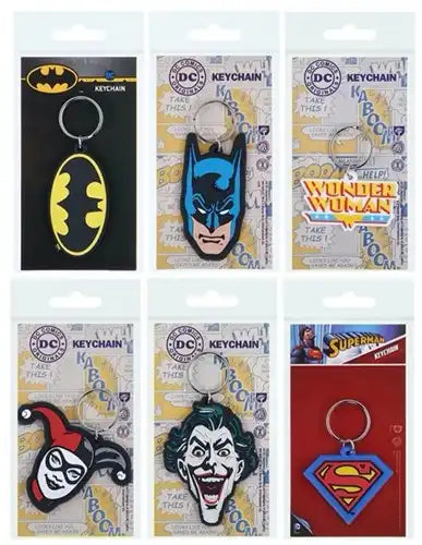 Porte-clés DC Comics 2D PVC – Lot grossiste 48 pièces (EAN 5038104109195) 7×12,5 cm – Officiels & pas chers