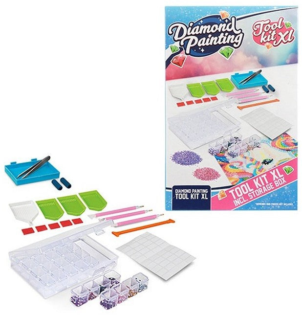 Diamond Painting Kit de peinture XL avec boîte de rangement pour stylos 13x20cm