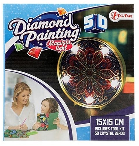 8714627004885 Diamond Painting Mandala Lumineux 15x15cm DIY Lampe Déco Neuf