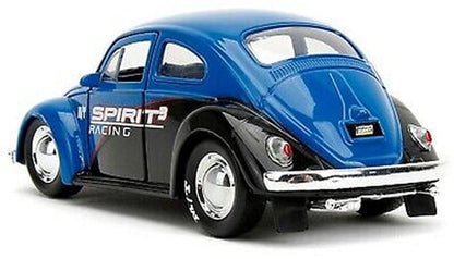 801310342343 | Die-Cast Punch Buggy '59 VW Beetle avec Gants – Bleu – Échelle 1/32 – 7,5x20cm