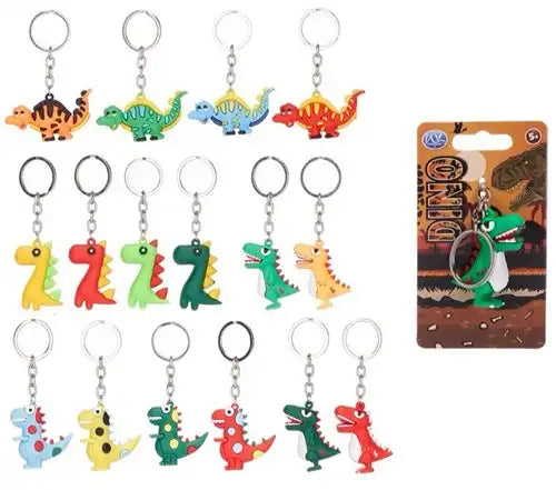 5038104657726 – Dino Assorted 3D Keychains 5 cm (16 models, pack of 48 pcs) available Simcha.fr 