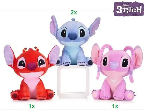 5038104714139 – Colis de 4 pcs Disney Lilo & Stitch Peluches assorties 25 cm – Vente en gros Disney – Grossiste peluches Stitch sous licence