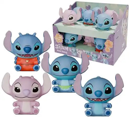 8411936729446 – Colis de 12 pcs : Disney Lilo &amp; Stitch Squishy 9 cm Slow Rise assorti – Grossiste jouets et produits dérivés officiels