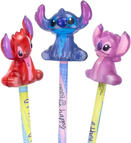 8721077565897 – Colis de 18 pcs : Disney Lilo & Stitch Squishy Pencil Topper 5,5 cm (3 assortis) en giftbag 10×13 cm – display (18)