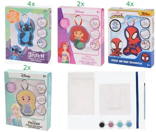 5056356792774 – Lot revendeur de 12 pcs Marvel Décoration à Mouler et à Peindre 4 assortis 12x15cm – Vente en gros Disney / Marvel Décoration