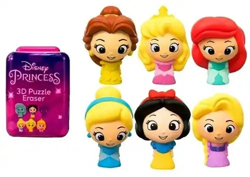 42636001351000000255 – Disney Princess Scented Puzzle Palz 3D Gommes parfumées assorties 4,5x6cm (colis 12 pièces en display)
