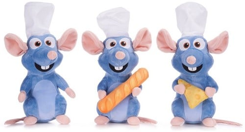 5038104713668 Lot 3x peluches Remy Ratatouille 25,5cm Disney assortis