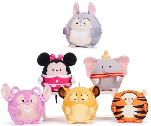 5038104713347 Lot 6x peluches Disney Squashy Podgies S2 19cm assortis