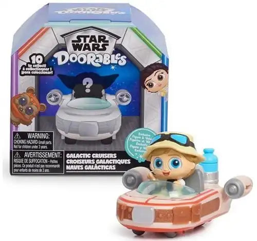 886144448065 – Lot revendeur de 12 Disney Star Wars Doorables 11x11 cm avec figurine 4 cm et véhicule en blindbox – Présentoir (12) – Jouets officiels grossiste