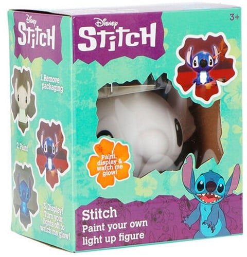 5056219091877 Disney Stitch Light-Up Figurine à Peindre 14x17cm Coffret DIY B/O Neuf