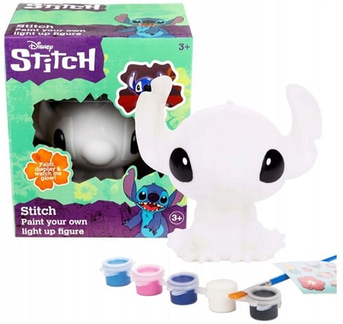 5056219091877 Disney Stitch Light-Up Figurine à Peindre 14x17cm Coffret DIY B/O Neuf