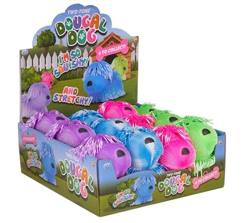 5038104658440 Lot 12 Pufferballs Chien Dougal 17 cm – 4 Modèles Fun