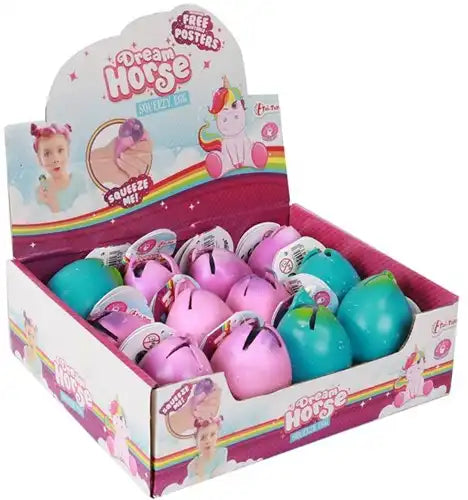8714627355413 Dream Horse Œuf à presser avec licorne 5x6,5 cm – Jouet sensoriel anti-stress en stock