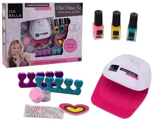 8711866276523 – 1 pc Isabella Set vernis à ongles avec sèche-ongles – Coffret beauté enfant 26×33 cm