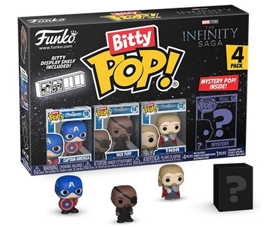 Bitty POP! Marvel Captain America Paquet de 4 9,5x