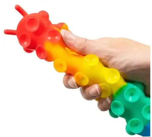 8717658102889 – Colis 12 pcs Fidget Push Popper Mille-pattes – Jouet sensoriel assorti 25 cm