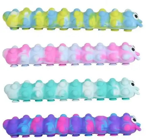 8717658102889 – Colis 12 pcs Fidget Push Popper Mille-pattes – Jouet sensoriel assorti 25 cm