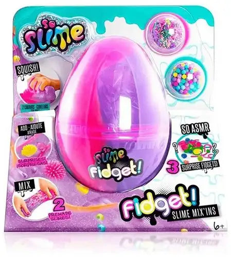3555801360411 – Lot revendeur de 6 pcs Fidget! Slime Mix'in Slijmset en Œuf avec accessoires 17x18cm – Vente en gros