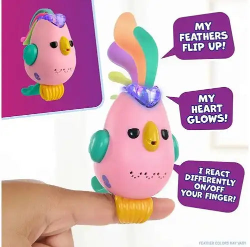 771171131311 – Colis de 4 pcs Fingerlings Oiseaux interactifs 2 assortis 12x20 cm – Vente en gros Fingerlings – Grossiste jouets électroniques et interactifs