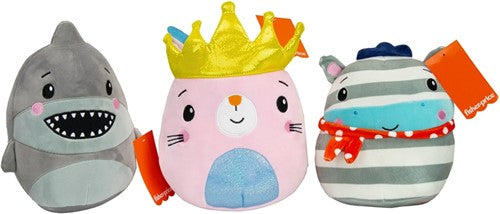 6970327709433 | Lot de 3 Peluches Fisher-Price Animals - 20cm - Modèles Assortis