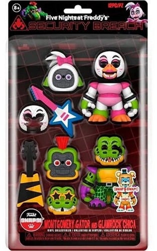 889698708180 | Five Nights at Freddy's Snaps! Glamrock Chica & Montgomery Gator 2-Pack 15,5x27,5cm – Funko – Figurines Officielles
