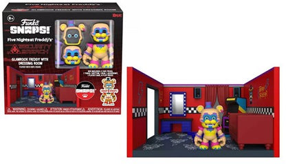 889698708210 | Five Nights at Freddy's Snaps! Glamrock Freddy avec Dressing Room 21x23cm – Figurine de Collection Funko