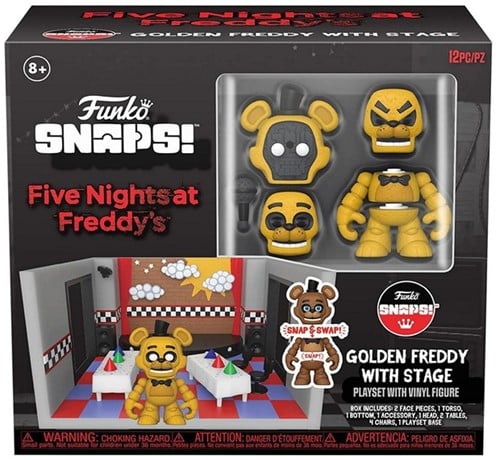 889698649230 | Five Nights at Freddy's Snaps! Golden Freddy avec Scène 21x23cm – Funko – Figurine Officielle FNaF
