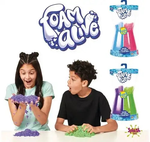 3700514307813 – Colis de 6 Foam Alive 100 g assortis – Pâte sensorielle magique pour enfants