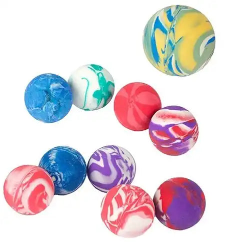 8714627017168 – FUN Balles rebondissantes marbre – Lot de 6 cartes de 10 pièces (Ø 3 cm)