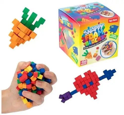 8714627027723 – Mini Blocs en Mousse Autocollants 1 cm – Cube créatif 8×8×8 cm
