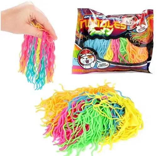 8714627011180 – FUN Noodles Curly Colorful Super Stretchy (bag of 5) – Package of 12 