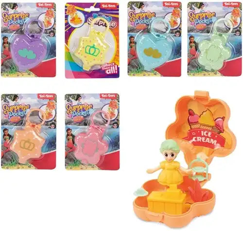 8714627010152 – FUN Pocket Surprise : mini poupée 5 cm avec accessoires – 6 modèles assortis – Colis de 24 pièces