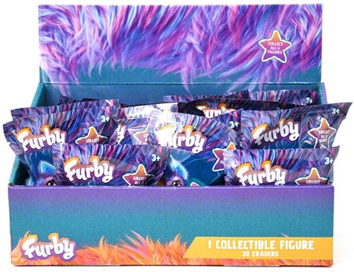 Hasbro	8721077566054	colis de 24 pcs : Furby 3D Erasers in Blindbag 9x12cm in display (24)