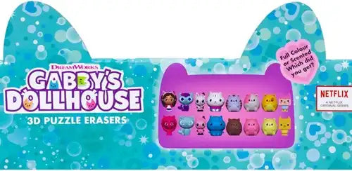 5056356787619 – Gabby’s Dollhouse Scented Puzzle Palz 3D (gommes casse-tête parfumées 4,5 x 6 cm) – lot de 32 en display