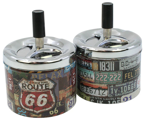 Cendrier rotatif 9x7cm en métal