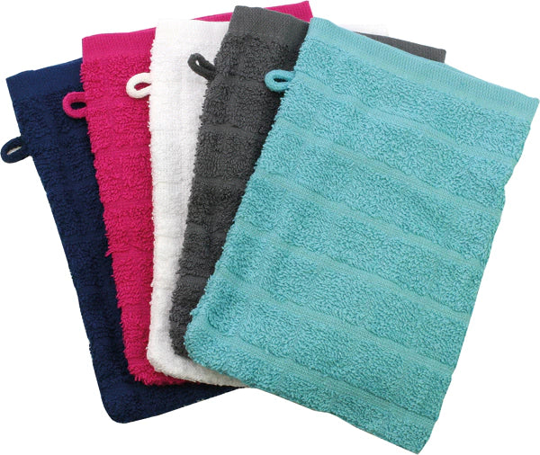 Gant de lavage 21x15cm 4 couleurs assorti